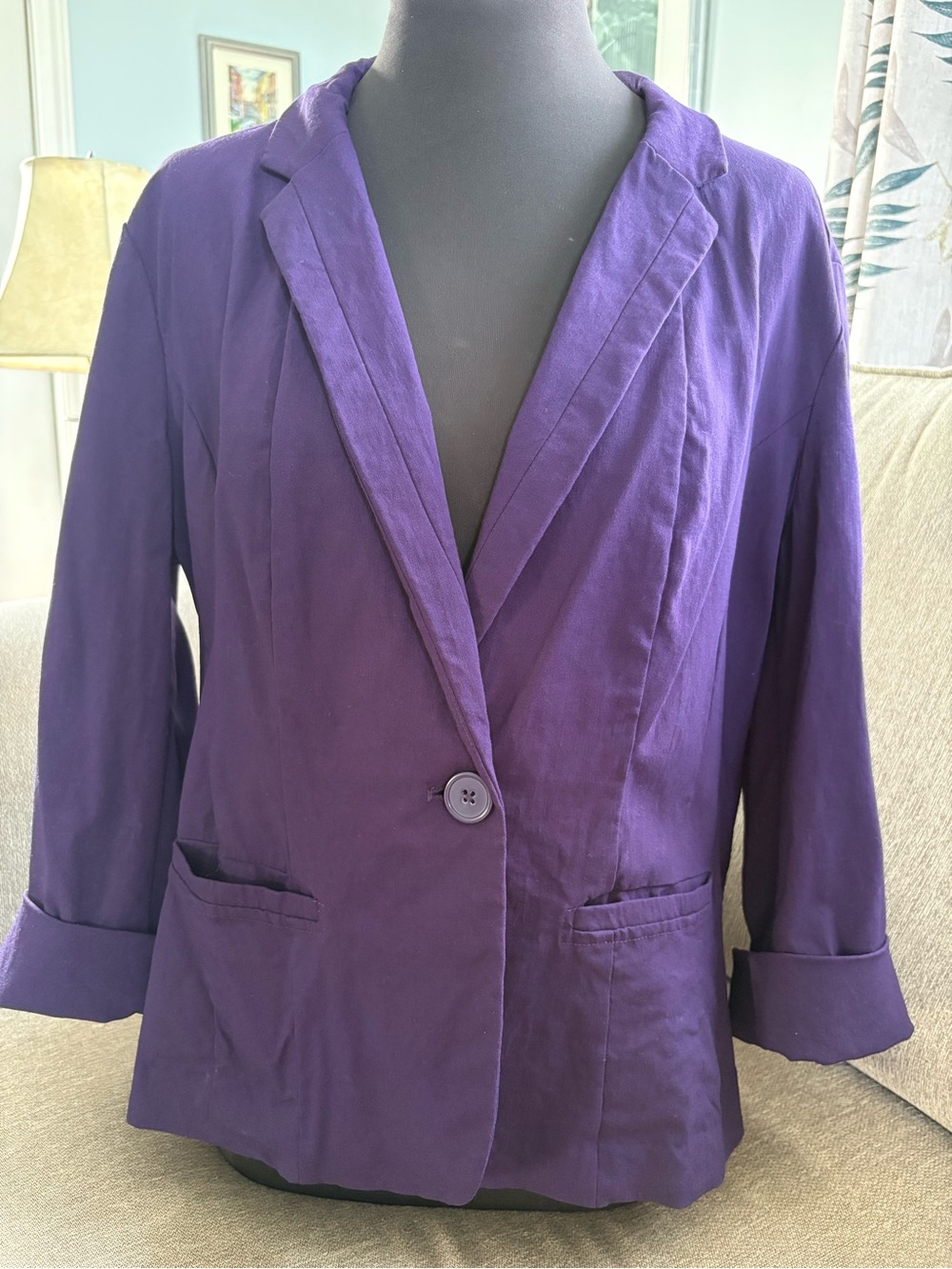 Ricki’s Women's Purple Single-Button Blazer